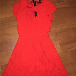 Red skater dress